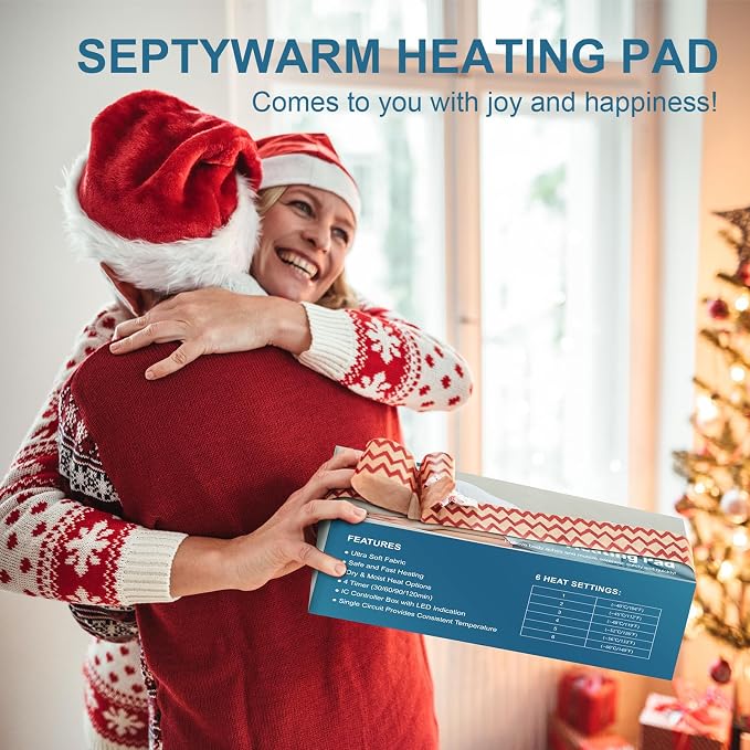 Heating Pad for Back, Electric Heating Pads for Cramps/Abdomen/Waist/Shoulder - Image 6