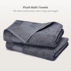 BIOWEAVES 100% Organic Cotton 700 GSM Plush Bath Towels 30" x 58" GOTS Certified - Image 2
