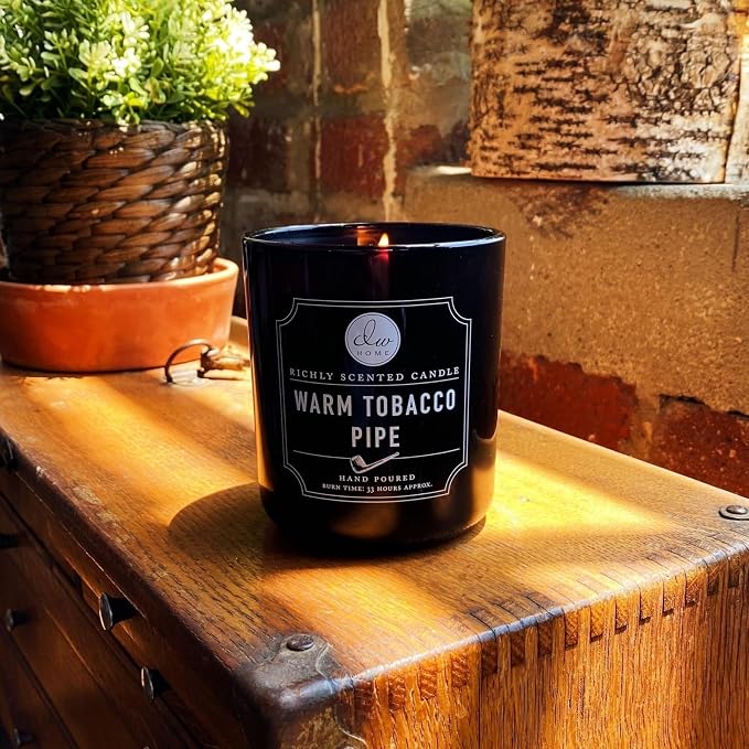 DW Home Warm Tobacco Pipe Scented Candles, 9 oz Single Wick Medium Jar - Image 4