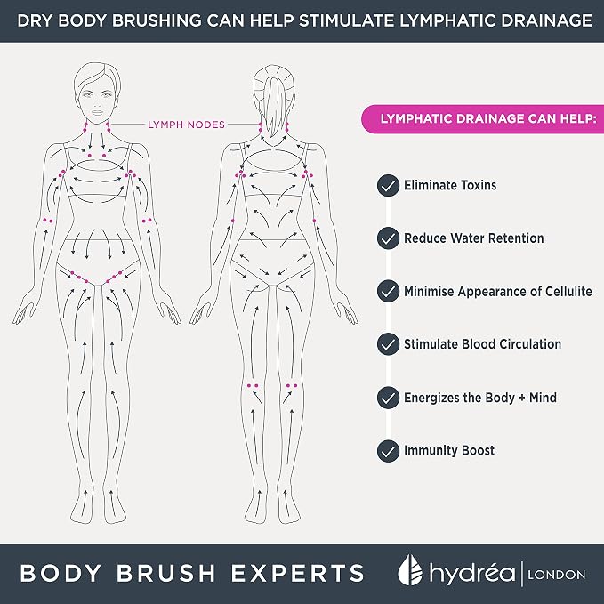 Hydrea London Dry Body Brush –Short Handle Premium Exfoliating Dry Skin Brush - Image 7