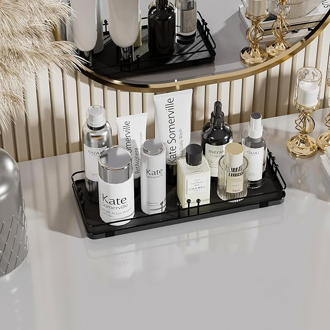 Bathroom Vanity Tray for Countertop Toiletries Perfume Makeup Soap Dispenser - Image 3