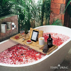 Temple Spring Foldable Bamboo Bathtub Tray Caddy - Image 4