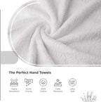 100% Cotton Hand Towel Set of 4, Sustainable, Highly Absorbent, Quick Drying - Image 3