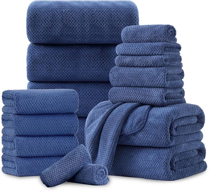 18 Piece Microfiber Bath Towels Set by FerdilanUS