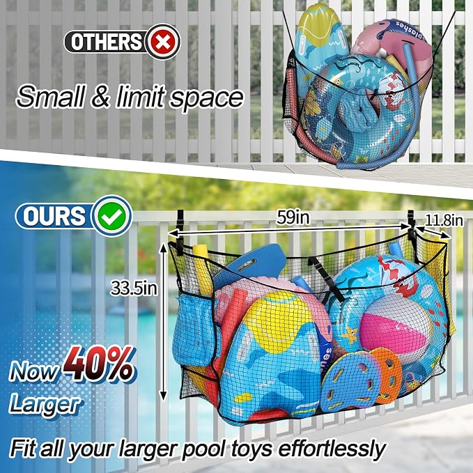 Large Pool Float Toy Storage Net - Image 2