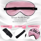 Geyoga 4 Pieces Funny Eye Mask for Sleep Soft Satin Blackout Blindfold - Image 4