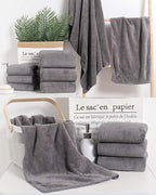 Lumimi Towel Set of 6 Very Soft Microfiber 3 Bath and 3 Hand Towels Quick Dry - Image 6
