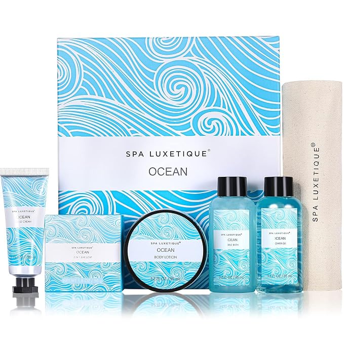 Spa Luxetique Spa Gift Set for Women, Ocean Spa Set Includes Body Lotion by spaluxetique