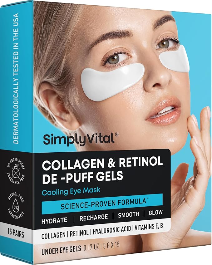 Under Eye Patches for Puffy Eyes and Dark Circles by SimplyVital