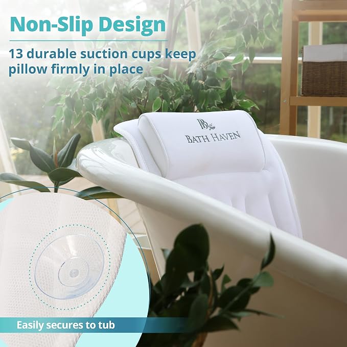 Bath Pillow for Tub, Full Body Bathtub Pillow and Mat for Head, Neck and Back - Image 3