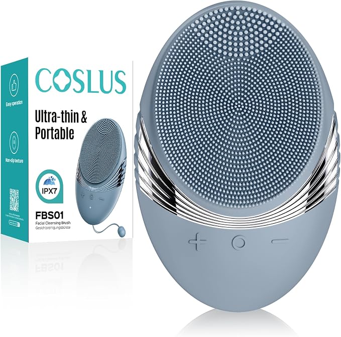 COSLUS FBS01 Face Scrubber Facial Cleansing Brush: 5 Cleansing Modes Silicone by COSLUS
