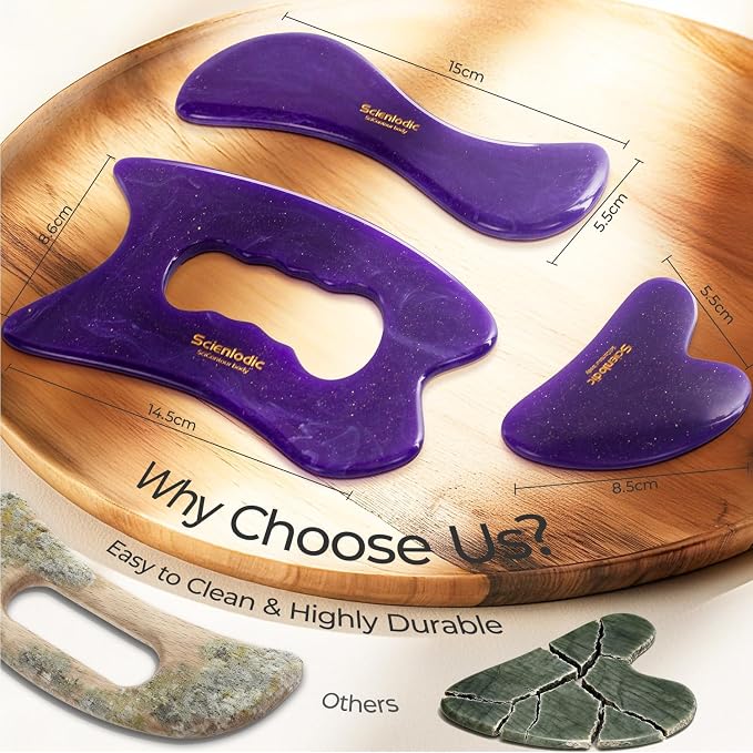 Scienlodic 3 Pcs Gua Sha Massage Tools - Image 8