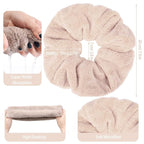 4 Pieces Large Towel Microfiber Drying Soft Scrunchies Thick Scrunchies Fuzzy - Image 2