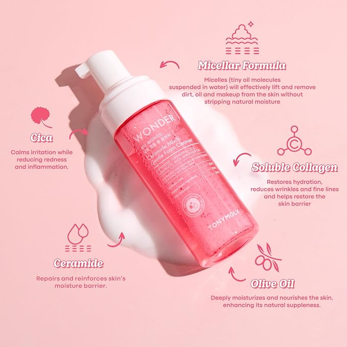 TONYMOLY Wonder Ceramide Mochi Essentials 4-Piece Skincare Set – Hydrating - Image 9