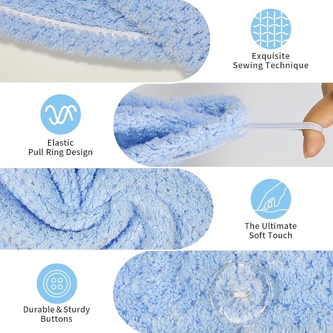 my novel things 3 Pack Microfiber Hair Towel Wrap - Image 3