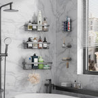 Veken 6-Pack Rustproof & Waterproof Shower Caddy, Adhesive Shelves Rack - Image 4