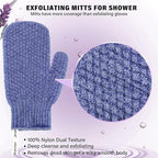 Evridwear Shower Exfoliating Mitts, Deep Cleanse Bathing Scrub Gloves Self Tan - Image 2