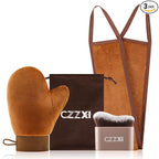 CZZXI Tanning Mitt, Body Brush & Back Tanner Applicator Kit – Self-Tan by CZZXI