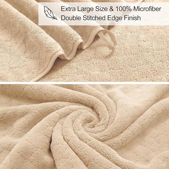 4 Piece Extra Large Bath Towels 35x70 Inches - Image 6