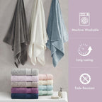 Madison Park Turkish 100% Cotton Towel Set, 600Gsm Luxury Premium Weight - Image 6