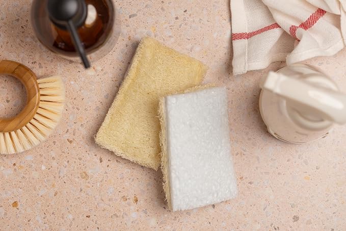 Full Circle 100% Plant-Based Loofah Sponges – Pack of 2 – Plastic-Free - Image 2
