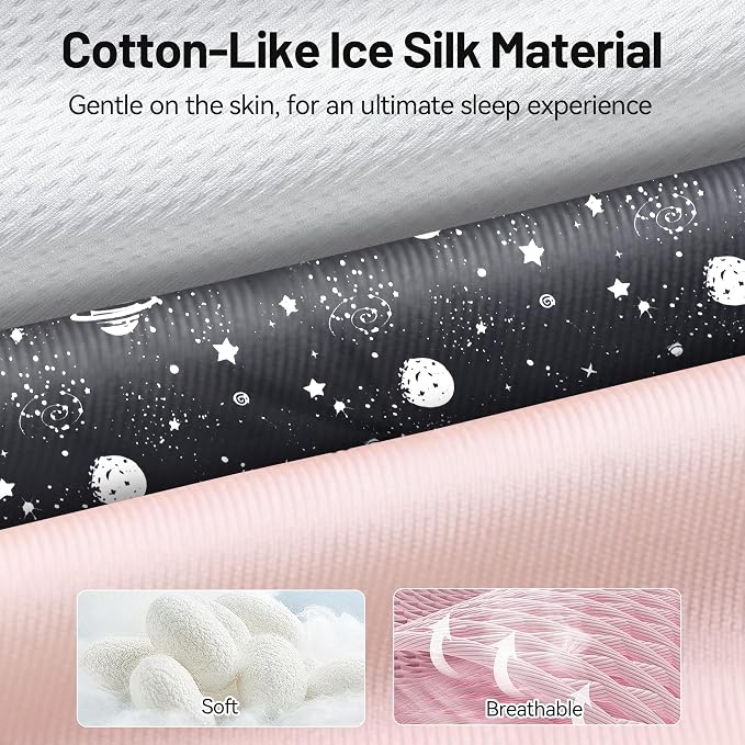 LOVE EYE Dual Side Sleep Mask, Ice Silk Eye Sleeping Mask & Blindfold - Image 2