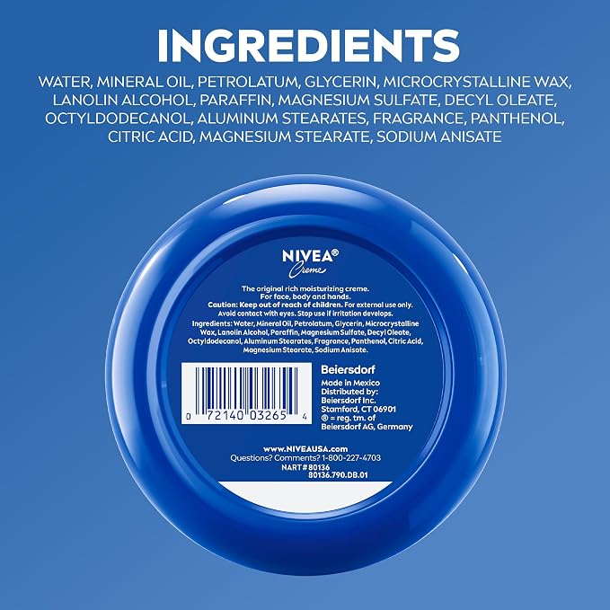 NIVEA Creme Face, Hand and Body Moisturizer Cream, Rich Body Cream - Image 11