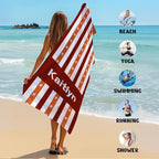 JML Custom Beach Towel with Name, Personalized Microfiber Beach Towel with Name - Image 6