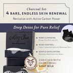 Mary Case Goat Milk & Activated Charcoal Bar Soap Set of 4 | Natural Soap - Image 2