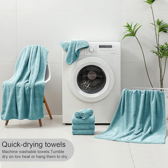 Ycosy 4 Pack Extra Large Microfiber Bath Towels Set, 35x70 inches, Less Lint - Image 8