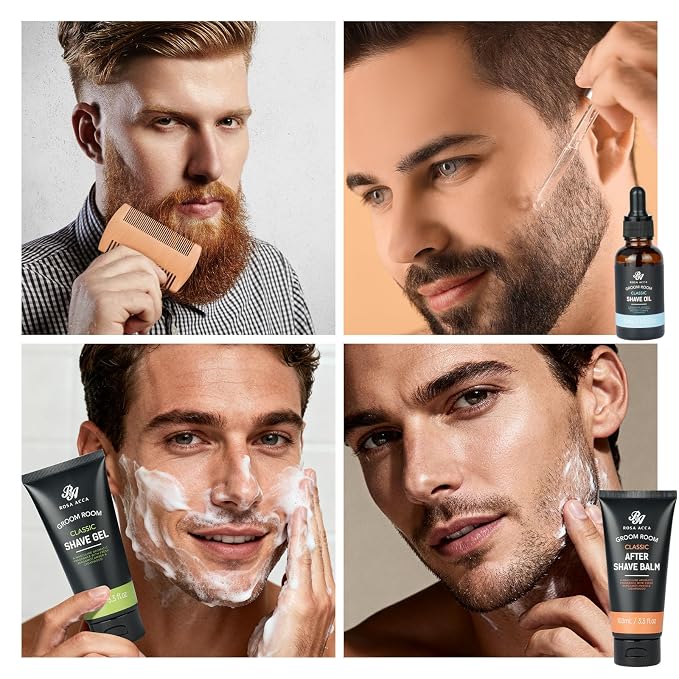 14 Pcs Bath & Body Gift Set for Men, Father's Day Gifts, Beard Grooming - Image 4