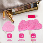 50-Count Kickleen Compressed Cellulose Heart Shape Facial Sponges | Natural - Image 4