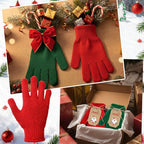 48 Pcs Red and Green Exfoliating Gloves Shower Gloves Bulk Christmas Stocking - Image 6