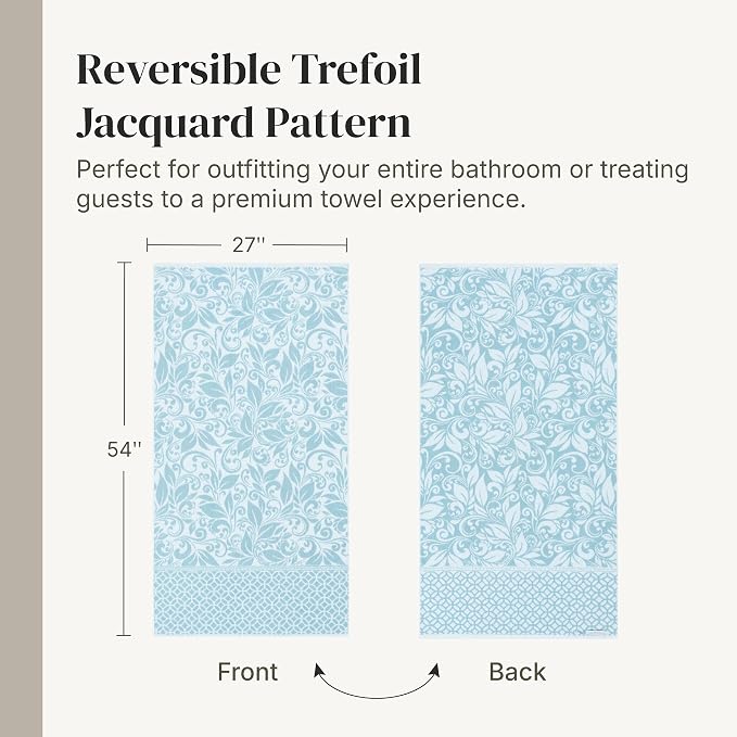 Modern Threads Botanical Vine 6-Piece 100% Cotton Towel Set – Reversible Yarn - Image 6