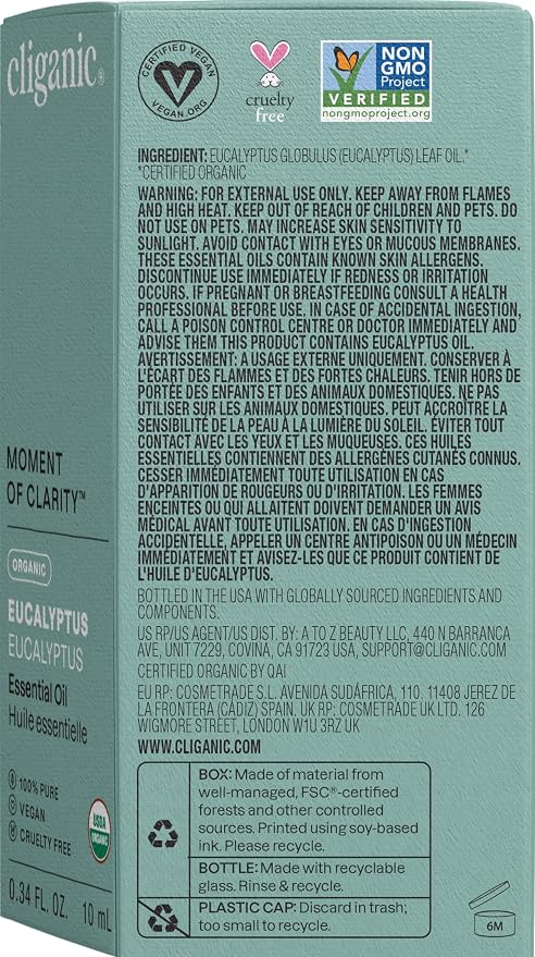 Cliganic USDA Organic Eucalyptus Essential Oil, 100% Pure | Natural - Image 8