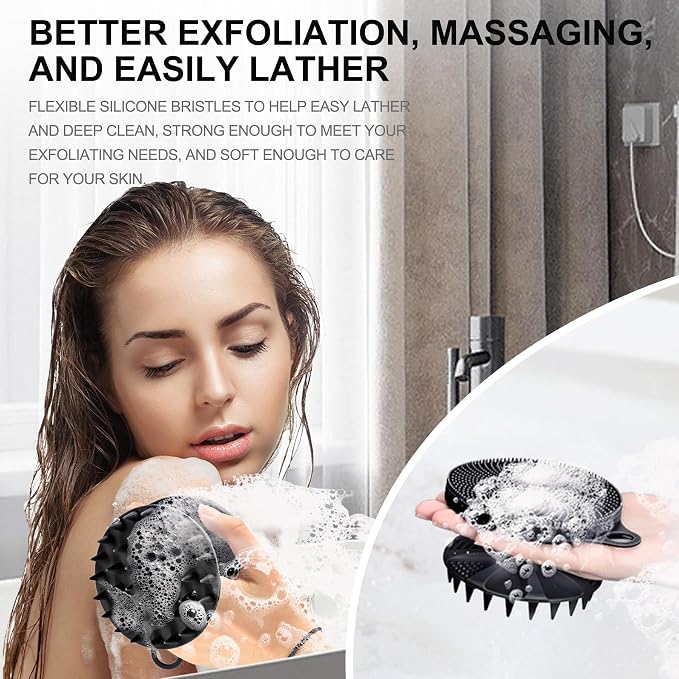 INNERNEED 2-in-1 Silicone Body Scrubber and Scalp Massager Shampoo Brush - Image 4