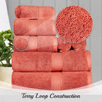 SUPERIOR Egyptian Cotton Pile 8 Piece Towel Set, Includes 2 Bath, 2 Hand - Image 8