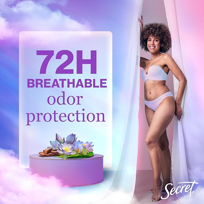 Secret Invisible Solid Antiperspirant and Deodorant, Waterlily Scent, 2.6 oz - Image 3
