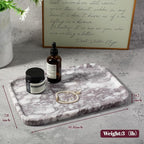 Karibiber Luxury Marble Vanity Tray, Bathroom Tray Countertop, Calacatta - Image 4