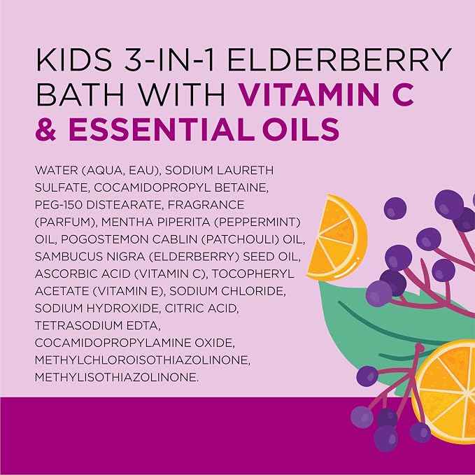Dr Teal's Kids 3-in-1 Elderberry Bath: Bubble Bath, Body Wash & Shampoo - Image 14