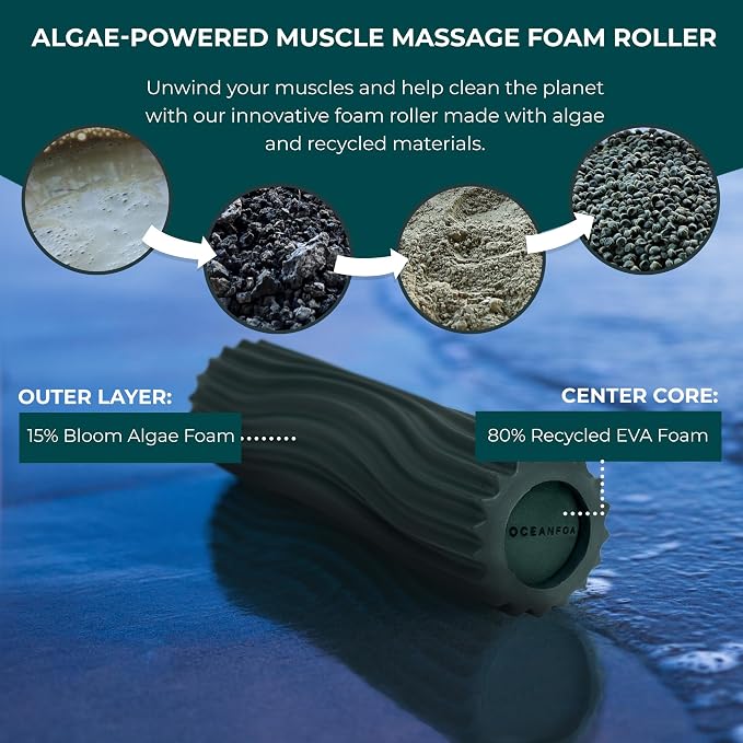 Oceanfoam Ripple Travel Foam Roller Firm Mini Foam Roller - Image 7