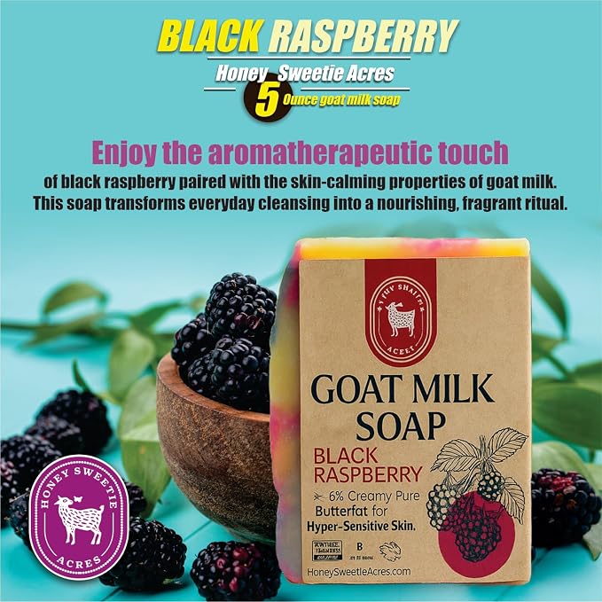 Honey Sweetie Acres Black Raspberry Goat Milk Soap - Image 3