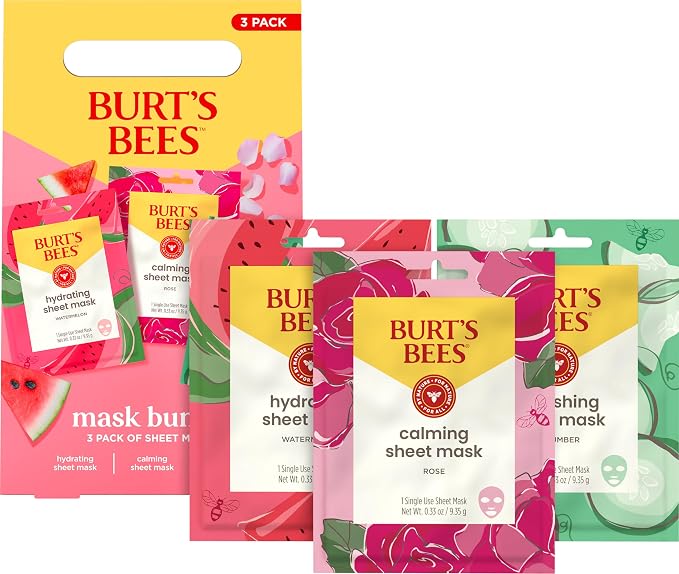 Burt's Bees Mothers Day Gifts, Face Mask Bundle Set, Hydrating Watermelon - Image 7