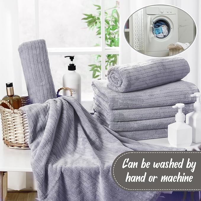 SmoothNovelty 16 Pack Microfiber Bath Towels Bulk 27'' x 60'' Oversized Size - Image 4