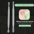 2Pcs Plastic Cuticle Pusher, Dual-end Dead Skin Nail Pusher, Gentle Plastic - Image 4