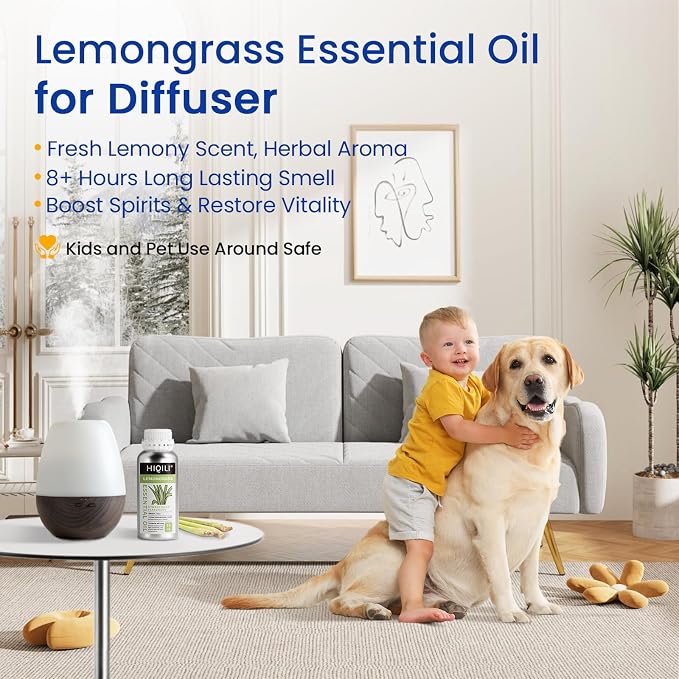 HIQILI 16 Fl Oz Lemongrass Essential Oil, 100% Pure Natural Undiluted - Image 2
