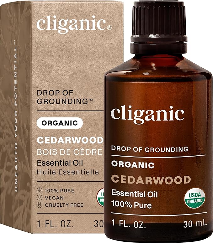 Cliganic Organic Cedarwood Essential Oil by Cliganic