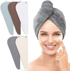 TENSTARS 5 Pack Thicken Microfiber Hair Towel Wrap by TENSTARS