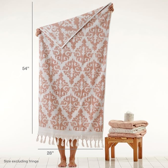 SKL Home Mirage Fringe 100% Turkish Cotton Bath Towel - Image 3