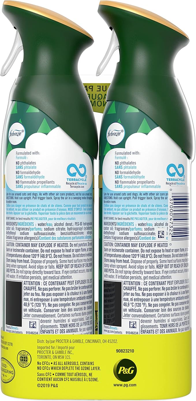 Air febreze Spray Fresh Cut Pine, Holiday Collection, 8.8 Ounces - Image 2